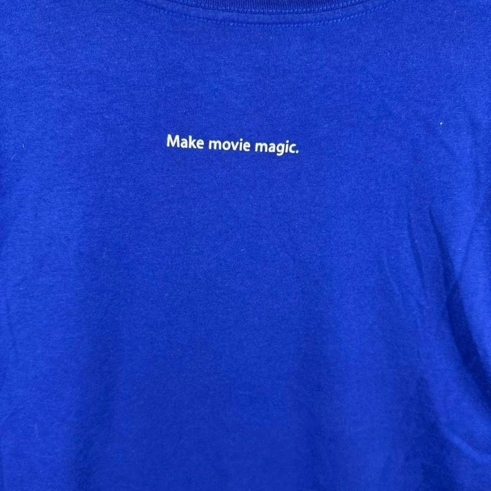 Vintage‎ Y2K Apple Employee CAMP 'Make Movie Magic' Shirt size Men's XL Workwear